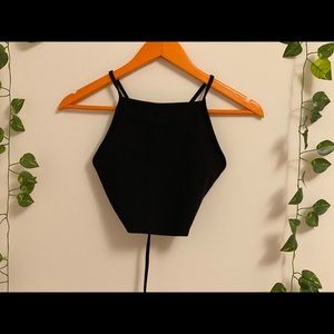 Garage black halter top
